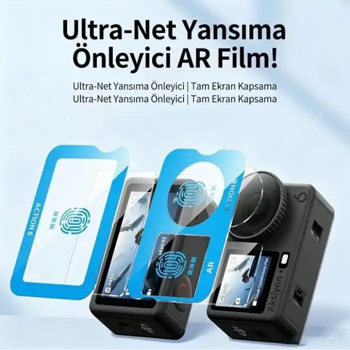 Coverzone DJI Osmo Action 6 ile Uyumlu Temperli Cam Koruyucu
