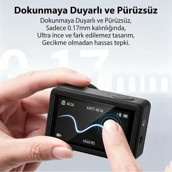 Coverzone DJI Osmo Action 6 ile Uyumlu Temperli Cam Koruyucu