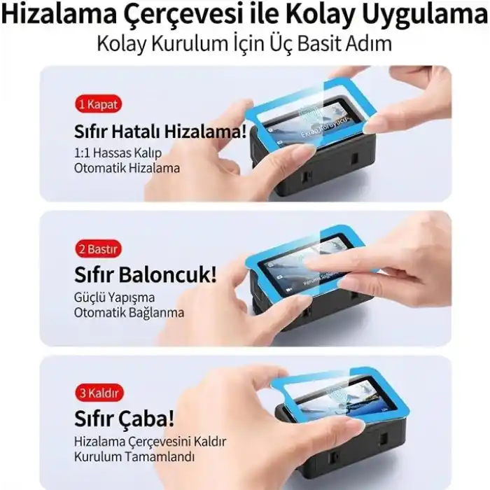 Coverzone DJI Osmo Action 6 ile Uyumlu Temperli Cam Koruyucu