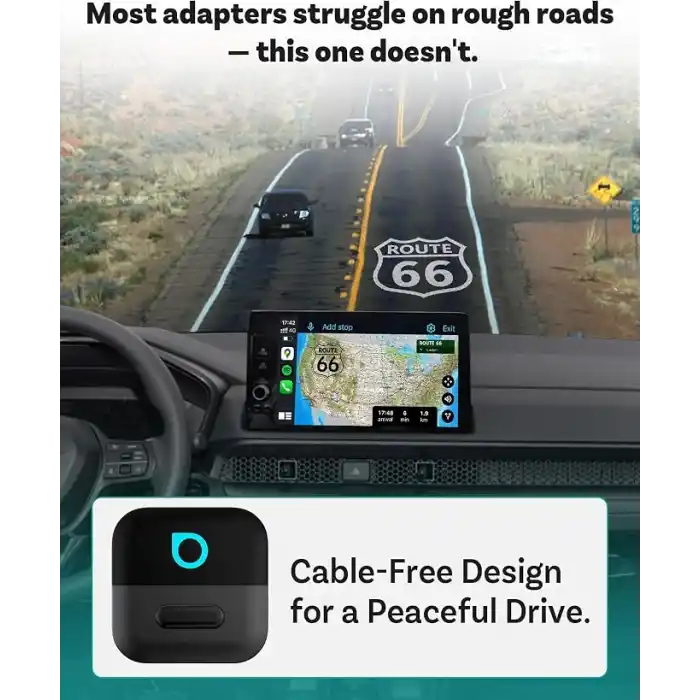 OTTOCAST Mini Pico, 2026 Yeniliği 2in1 Kablosuz CarPlay ve Android Auto Adaptörü Tek Dokunuşla Cihaz Değişimi, Tak ve Kullan, WiFi 6 ve Bluetooth 5.4, iPhone ve Android için Otomatik Bağlanır