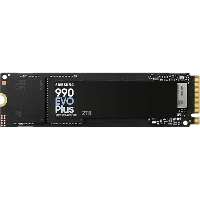 Samsung 990 EVO Plus - 2TB PCIe Gen4 X4 / Gen5. X2 NVMe 2.0 SSD M.2 Dahili 7,250 MB/sye kadar hız, PC/dizüstü bilgisayar depolama alanı, HMB teknolojisi ve turbo yazma teknolojisi