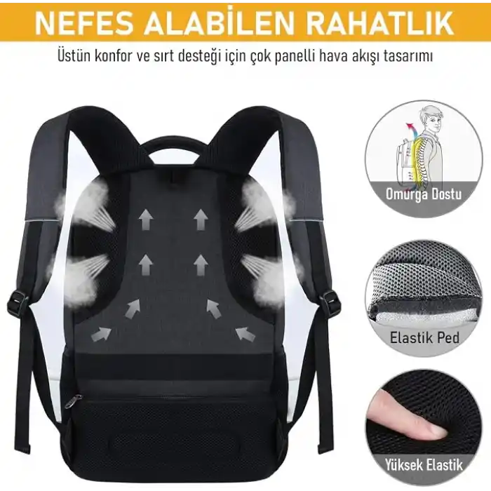 Haegs Laptop Sırt Çantası, Multi Cepli İş Seyahat Çantası, Dizüstü Bilgisayar Sırt Çantası, Suya Dayanıklı, Kolej Bilgisayar Çantası, Kadınlar ve Erkekler İçin Çok Bölmeli Organizer Çanta