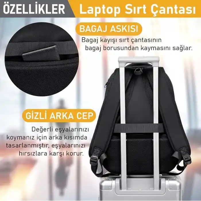 Haegs Laptop Sırt Çantası, Multi Cepli İş Seyahat Çantası, Dizüstü Bilgisayar Sırt Çantası, Suya Dayanıklı, Kolej Bilgisayar Çantası, Kadınlar ve Erkekler İçin Çok Bölmeli Organizer Çanta