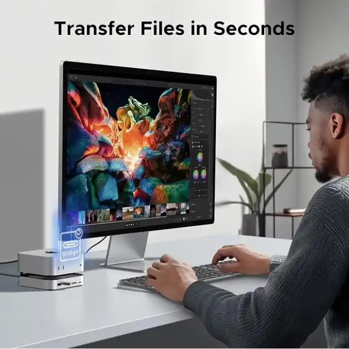UGREEN 10G NVMe SSD Muhafazalı Mac Mini M6/M5 Pro/M4 Dock (8 TBa kadar)