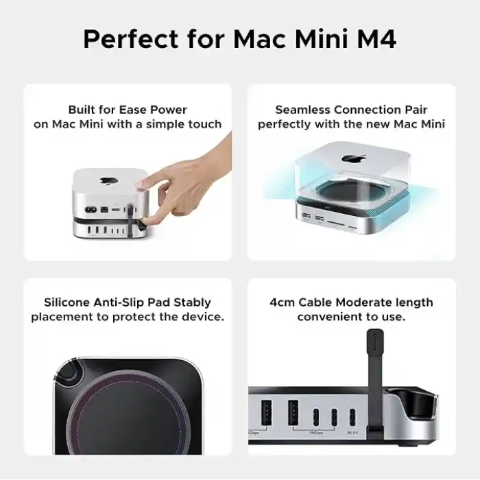 UGREEN 10G NVMe SSD Muhafazalı Mac Mini M6/M5 Pro/M4 Dock (8 TBa kadar)