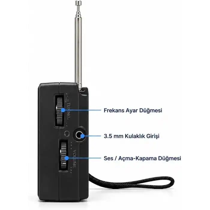 NS-8153 Taşınabilir Pilli Cep Radyosu Deprem Çantası Radyosu Am Fm SW-1-6 8 Bandlı Mini Radyo