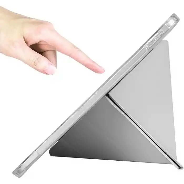 iPad 11.Nesil A16 11inç/10.Nesil 10.9 inç İle Uyumlu Kalemlikli, Uyku Modlu, Mıknatıslı, Üçgen Standlı, Darbeye Dayanıklı Kaplama Akıllı Kılıf (Gri, iPad 11.Nesil A16 11inç/10.Nesil 10.9)