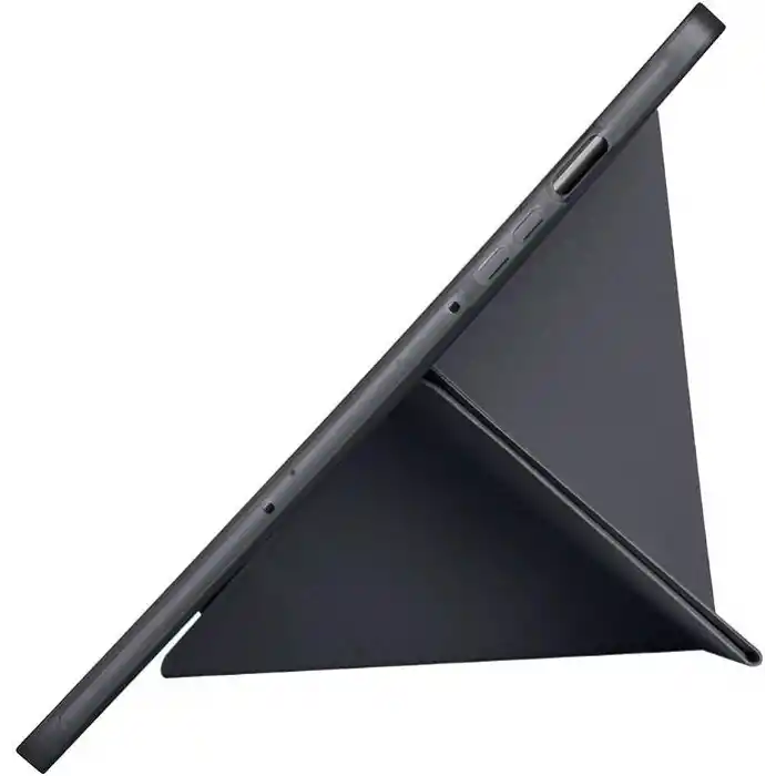 Aksesuarcim Samsung Galaxy Tab S10 Lite SM-X400 ile Uyumlu Kılıf Silikon Yumuşak Kalem Bölmeli Esnek 4 Farklı Stand Olabilen Tablet Kılıfı Siyah