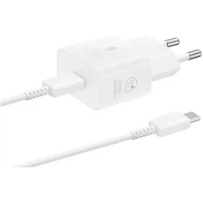 Samsung 25 Watt Şarj Adaptörü + Kablo Seti, Beyaz