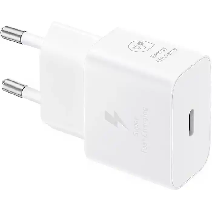 Samsung 25 Watt Şarj Adaptörü + Kablo Seti, Beyaz