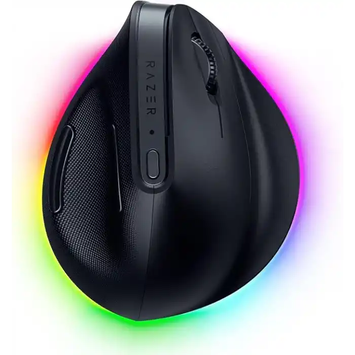 Razer Pro Click V2 Vertical - Sağ elini kullanan kullanıcılar için dikey ergonomik kablosuz fare - AI İstemi Yardımı - 30K Optik Sensör - Windows & Mac (9 aya kadar pil ömrü) Siyah