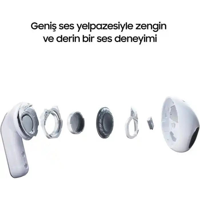 Samsung Galaxy Buds4 Bluetooth Kulaklık, Siyah, Metal Gövde, 1 Yollu Hoparlör, Ultra Net Arama Sesi, Adaptif Gürültü Kontrolü