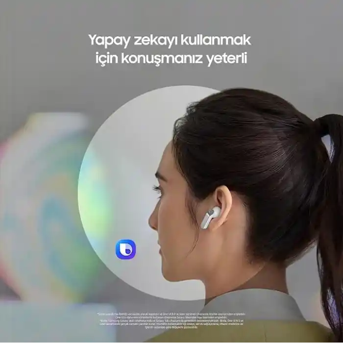 Samsung Galaxy Buds4 Bluetooth Kulaklık, Siyah, Metal Gövde, 1 Yollu Hoparlör, Ultra Net Arama Sesi, Adaptif Gürültü Kontrolü