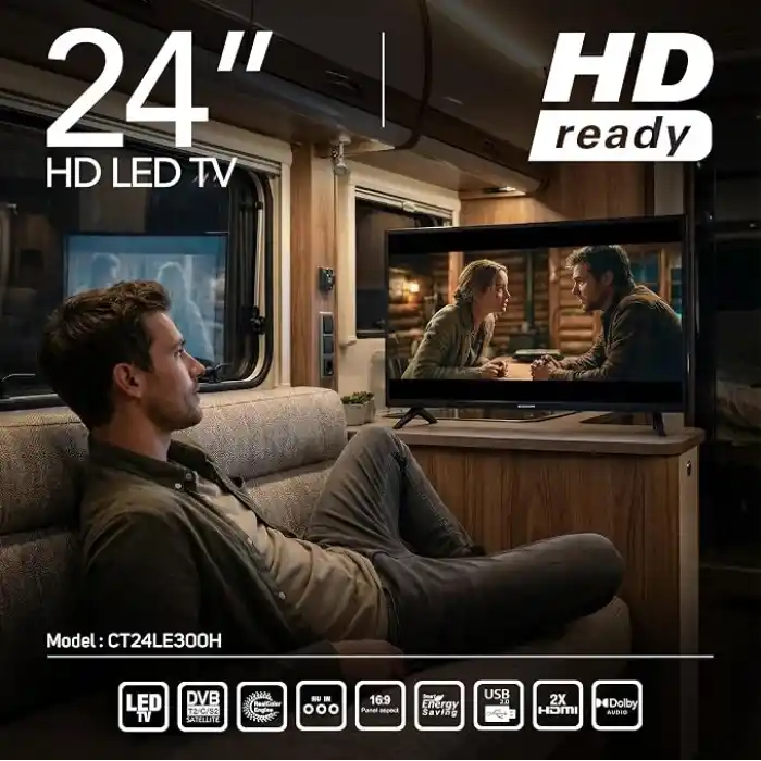 Conti CT24LE300H 24 İnç (61 Ekran) HD Ready LED TV, Dahili Uydu Alıcılı USB Medya Oynatma 2x HDMI 2x USB Otel Modu