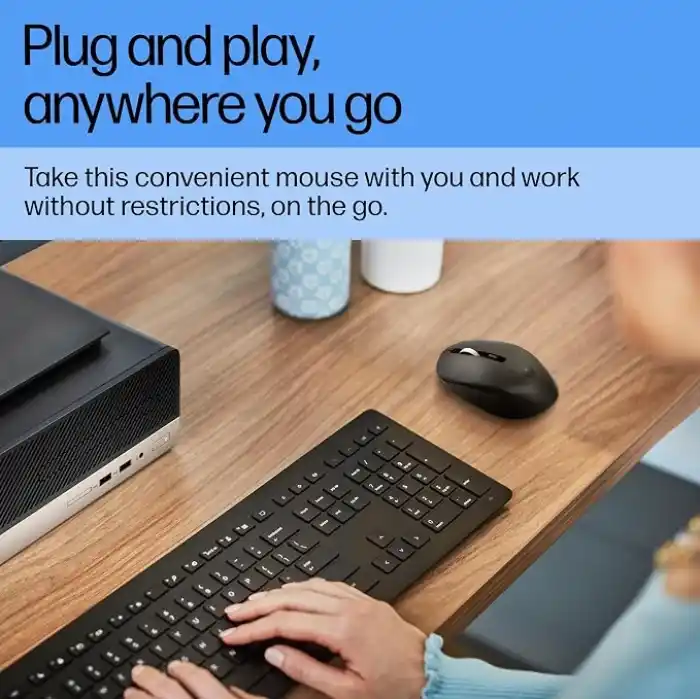 HP S1000 Plus Sessiz USB Kablosuz Bilgisayar Sessiz Fare 1600DPI USB Mouse