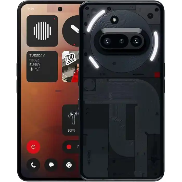 Nothing Phone (3a) 128 GB - 32 MP ön kameralı akıllı telefon, 30 x ultra zoom, 50 W hızlı şarj ve 6,77 inç, 120 Hz AMOLED ekran - siyah