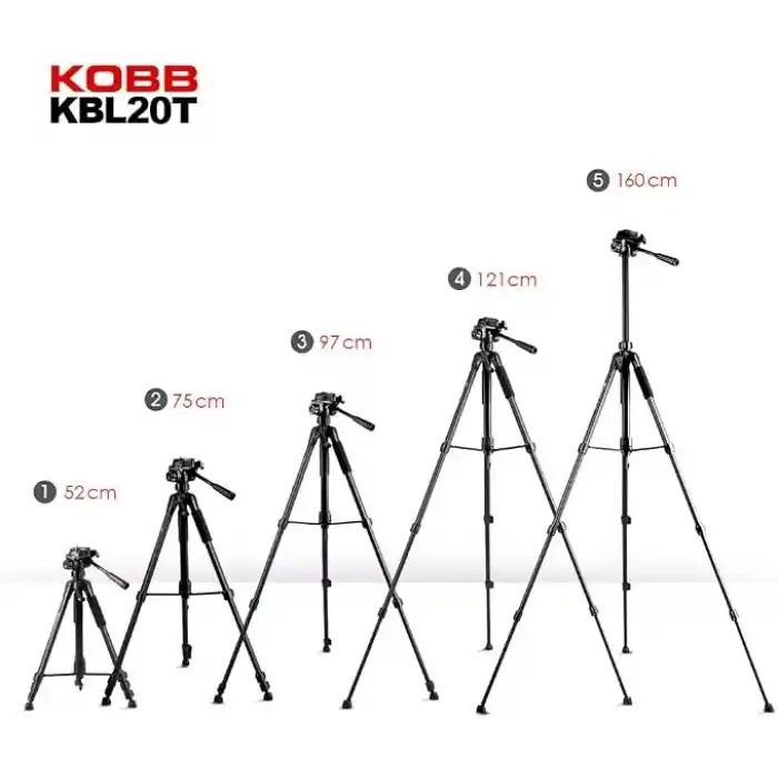 KOBB KBL20T 160CM Su Terazili Profesyonel Alüminyum Lazer Tripod