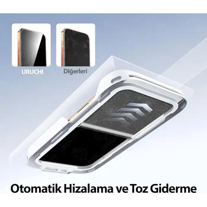 URUCHI 2li Paket Kolay Kurulum iPhone 18 Pro Max / 17 Pro Max ile Uyumlu Ekran Koruyucu, Ultra HD Netlik & İnce Siyah Çerçeve, 9H+ Kırılmaz Cam, Tam Kaplama, UltraFit Kurulum Aparatı ile