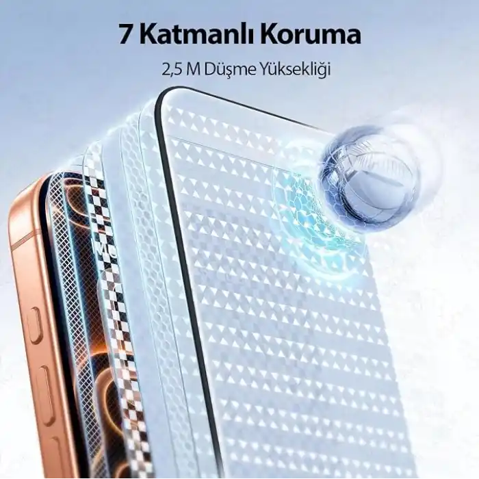 URUCHI 2li Paket Kolay Kurulum iPhone 18 Pro Max / 17 Pro Max ile Uyumlu Ekran Koruyucu, Ultra HD Netlik & İnce Siyah Çerçeve, 9H+ Kırılmaz Cam, Tam Kaplama, UltraFit Kurulum Aparatı ile