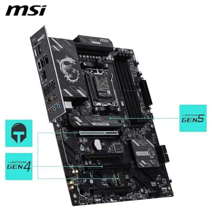 MSI MB B850 GAMING PRO WIFI6E AM5 DDR5 8200MHZ(OC) DP 1X HDMI 2x M.2 4x PCI-E x16 USB 10Gbs 2,5G LAN WI-FI 6E ATX
