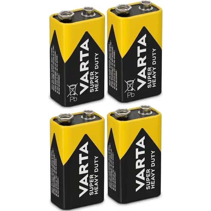 VARTA SUPER HEAVY DUTY 9V PİL - 4LÜ EKONOMİK PAKET