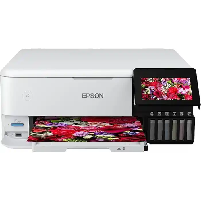 Epson L8160 Tanklı Mürekkep Püskürtmeli Fotoğraf Yazıcı, Tarayıcı, Fotokopi 5760 X 1440 DPI, Beyaz, 403‎ x 369 x 162 mm
