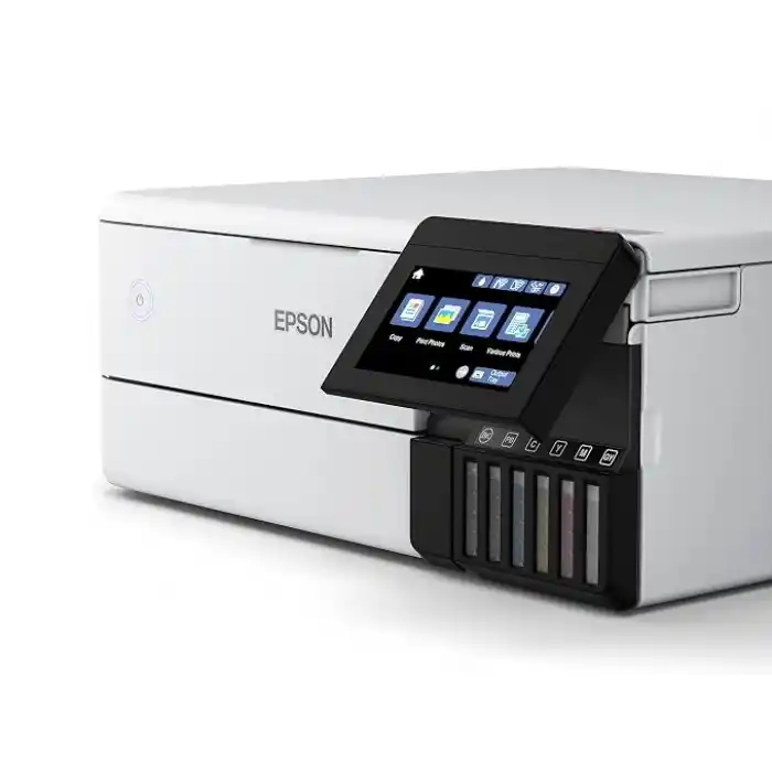 Epson L8160 Tanklı Mürekkep Püskürtmeli Fotoğraf Yazıcı, Tarayıcı, Fotokopi 5760 X 1440 DPI, Beyaz, 403‎ x 369 x 162 mm