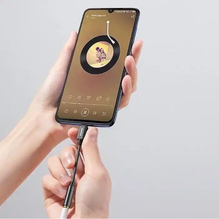 Baseus L54 USB-C - 3,5 mm Kulaklık Adaptörü, 24 bit/48 kHz DAC, Siyah