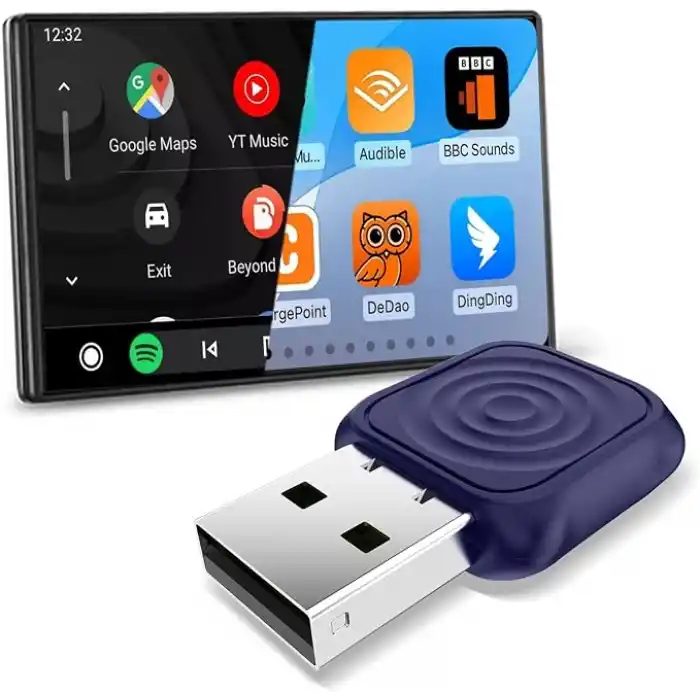 Carlinkit Mini Ultra iPhone ve Android için Kablosuz Adaptör Kablolu CarPlay ve Android Autoya Kablosuz Dönüştürür, Tak ve Kullan, Arabalarla Uyumlu