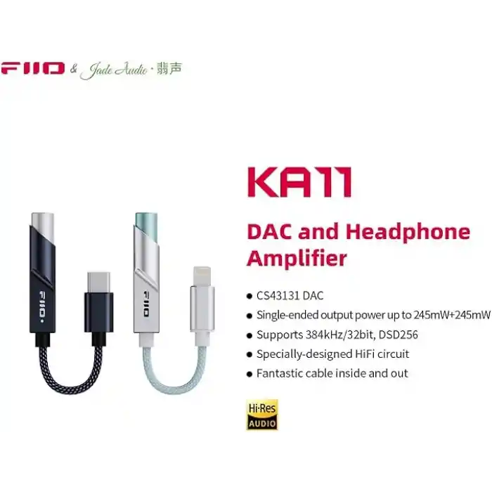 FIIO KA11 Ultra Kompakt Kulaklık Amplifikatörlü Taşınabilir DAC/Tip C)