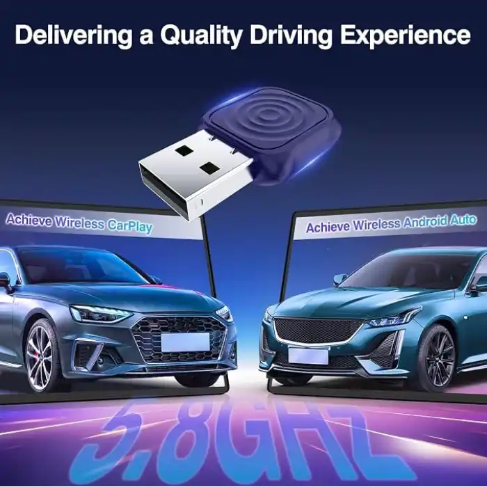 Carlinkit Mini Ultra iPhone ve Android için Kablosuz Adaptör Kablolu CarPlay ve Android Autoya Kablosuz Dönüştürür, Tak ve Kullan, Arabalarla Uyumlu