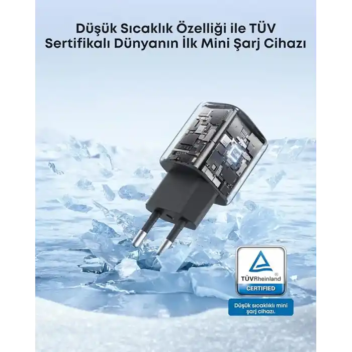Anker Zolo 30W Kompakt, USB-C GaN Şarj Cihazı, Siyah – A2698