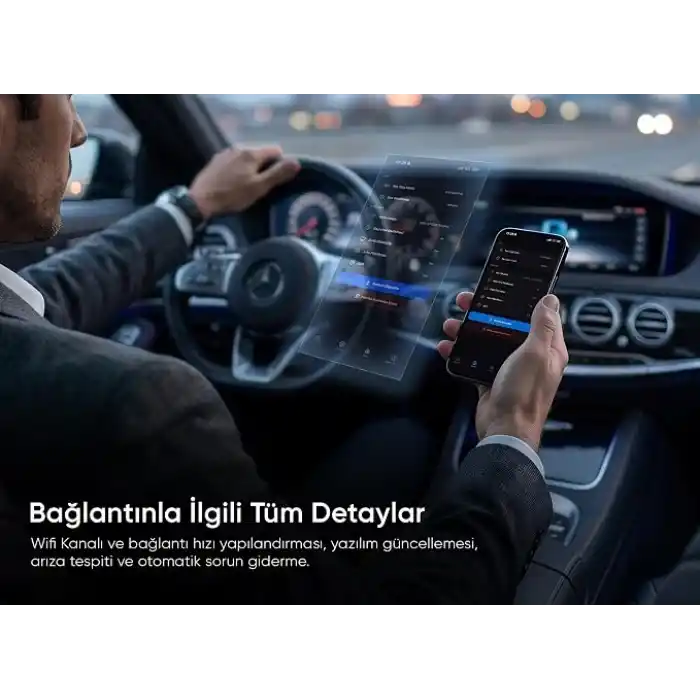 Minesk Drive-Fi PRO iPhone için Kablosuz CarPlay Adaptörü/Mobil Uygulama Desteği / 0.5 Saniye Düşük Gecikme/Otomatik Bağlantı/Arm - Cortex A7 İşlemci/Otomatik Araç Tanıma