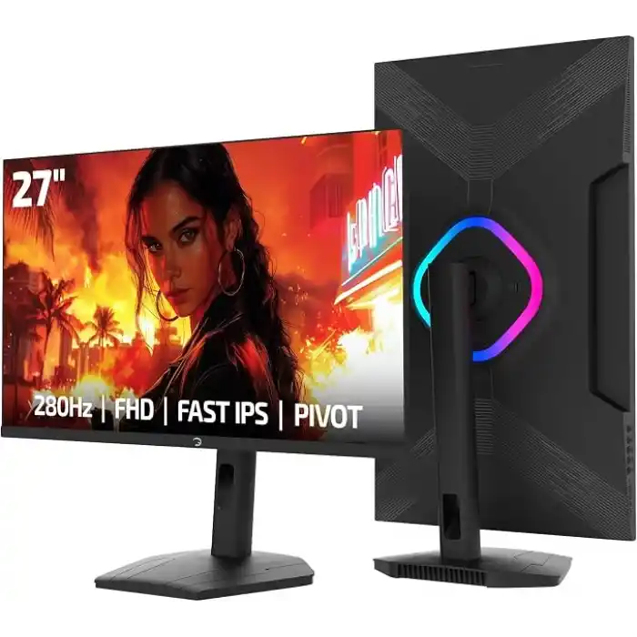 GamePower Lunis L60 27 280Hz 0.5Ms Fast IPS FHD RGB Pivot Gaming Monitör (Sıfır Ölü Piksel Garantili)