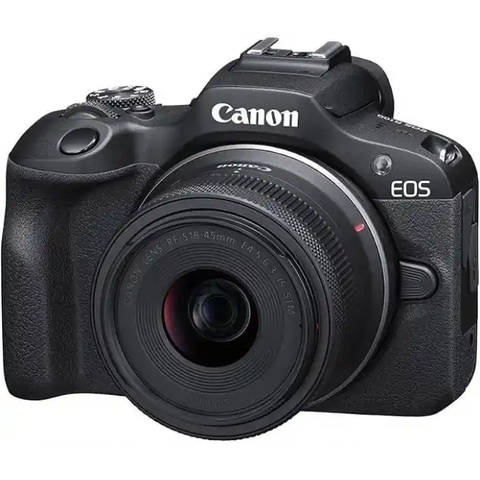 Canon EOS R100 + RF-S 18-45mm IS STM Travel Kit (Omuz Çantası + 64GB SD Kart)