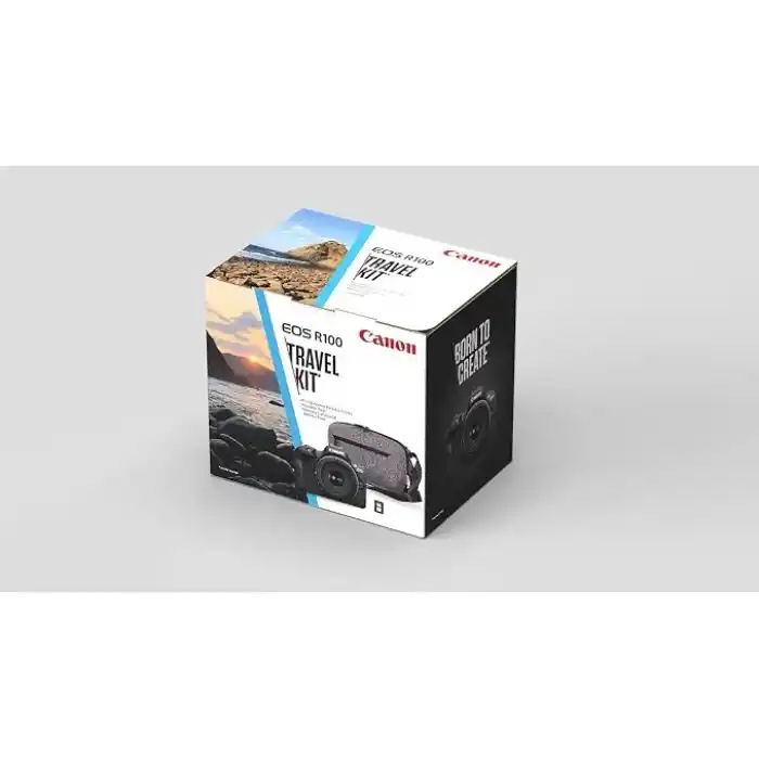 Canon EOS R100 + RF-S 18-45mm IS STM Travel Kit (Omuz Çantası + 64GB SD Kart)