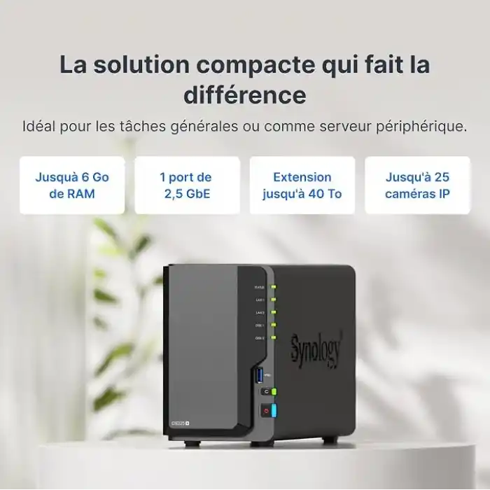 Synology 2-Bay NAS DS225+ (Disksiz)