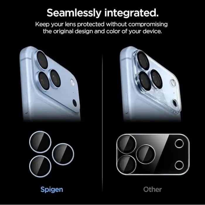 Spigen iPhone 18 Pro Max / 18 Pro ile Uyumlu Kamera Lens Koruyucu Cam Kolay Kurulum Glas.tR EZ Fit Optik Pro (2 Adet) Light Blue - AGL12045