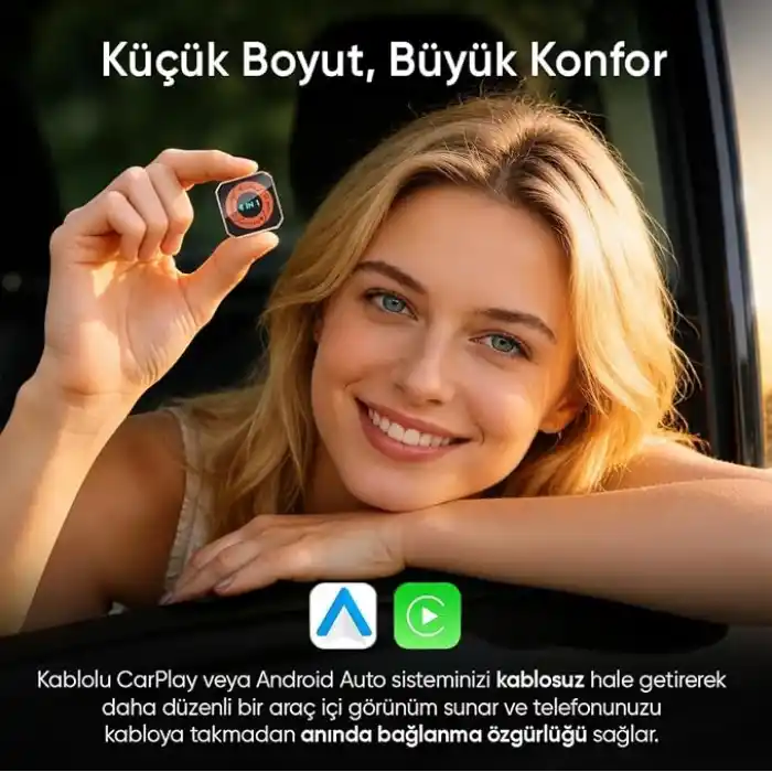 S-Link SL-CAR02 4in1 Android ve Apple Cihazlar Airplay ve MirrorLink Kablosuz Android Auto ve Carplay