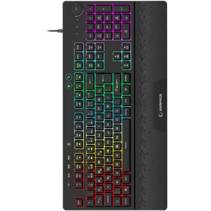 Rampage Eclipse Siyah Usb RGB Aydınlatmalı Q Gaming 4 Tuş Makrolu Oyuncu Klavye Mouse Set