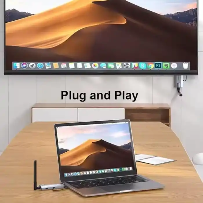 Coverzone Kablosuz HDMI Verici ve Alıcı Kiti - Uydudan Projeksiyona | 150 Metre Menzil | 1080P 60Hz Notebookdan TVye Görüntü Aktarımı | HD-TX-RX | Tak-Çalıştır | Çoklu Cihaz Desteği - G146 HDMI