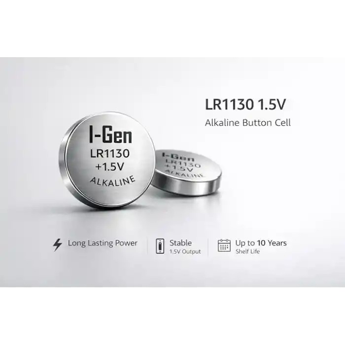 I-Gen Batteries LR1130 1.5V Alkalin Düğme Pil (AG10, L1131, 389) (20li Paket)