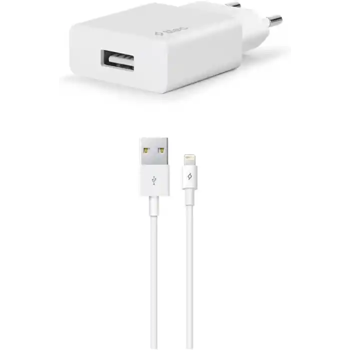 ttec SmartCharger Seyahat Şarj Aleti, 2.1A ve Lightning Kablo, 1m, Beyaz