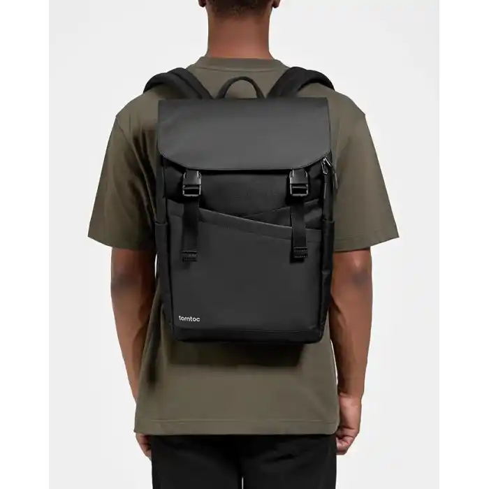 tomtoc Flap Dizüstü Bilgisayar Sırt Çantası, Hafif, Suya Dayanıklı Kolej Okulu Günlük Sırt Çantası Kitap Çantası, 13-16 İnç MacBook için, 18L