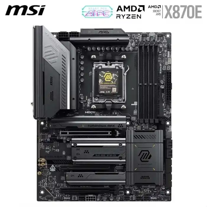 MSI MB MAG X870E TOMAHAWK MAX WIFI AM5 DDR5 8400MHZ(OC) USB4 4x M.2 HDMI 2x Type-C DP 5G LAN WIFI 7 RGB ATX