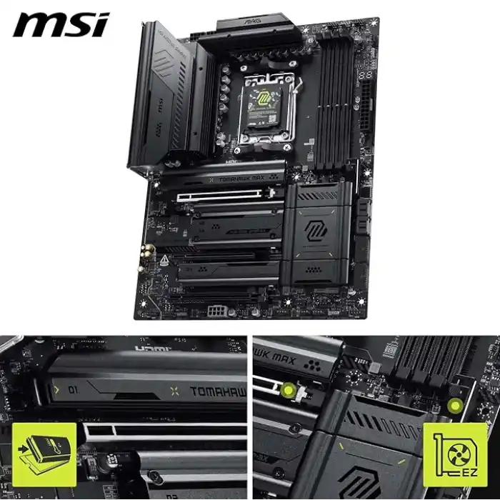 MSI MB MAG X870E TOMAHAWK MAX WIFI AM5 DDR5 8400MHZ(OC) USB4 4x M.2 HDMI 2x Type-C DP 5G LAN WIFI 7 RGB ATX