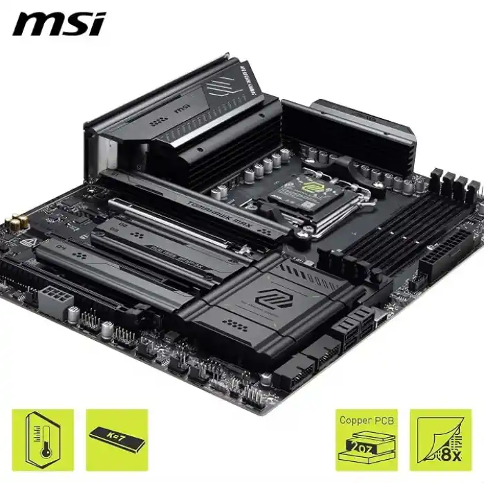 MSI MB MAG X870E TOMAHAWK MAX WIFI AM5 DDR5 8400MHZ(OC) USB4 4x M.2 HDMI 2x Type-C DP 5G LAN WIFI 7 RGB ATX