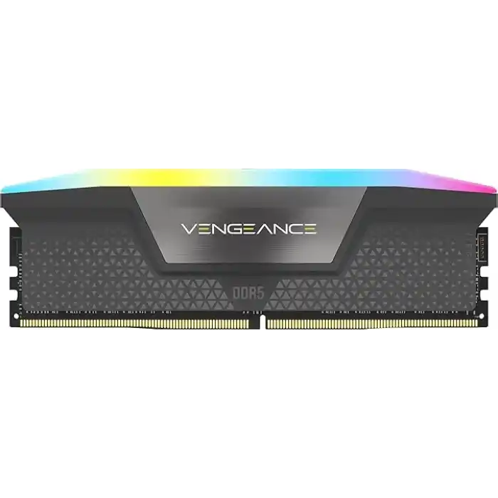 CORSAIR Vengeance RGB DDR5 32GB (1x32GB) 6000MHz CL38 1.35V AMD Expo Intel XMP 3.0 Masaüstü Bellek - Gri (CMH32GX5M1E6000Z38)