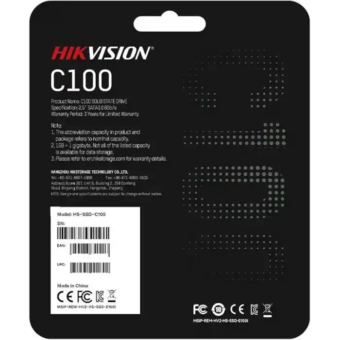 Hikvision C100/240G 240GB SSD Disk SATA 3 HS-SSD
