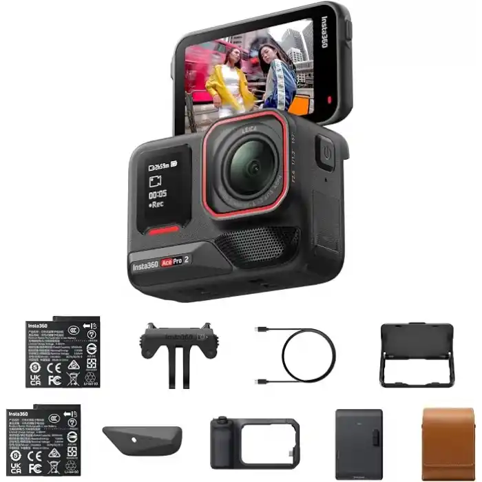Insta360 Ace Pro 2 Paket Anlık Görüntü Aksiyon Kamerası 8K Leica Lens